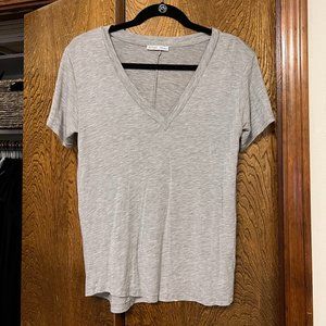 Zara Gray V Neck T Shirt, Size S